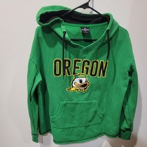 Colosseum Women's Oregon Ducks VNeck Hoodie. Size Large
